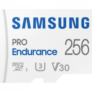 Tarjeta de memoria samsung pro endurance 256gb microsd xc con adaptador/ clase 10/ 100mbs