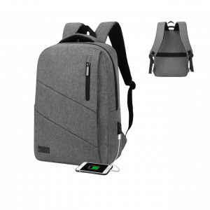 Mochila subblim city backpack para portátiles hasta 15.6"/ puerto usb/ gris