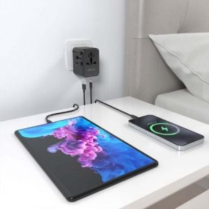 Cargador de pared universal gan para viaje aisens asps-2a2c08-bk/ toma de corriente universal/ 2xusb tipo-c/ 2xusb/ 25w