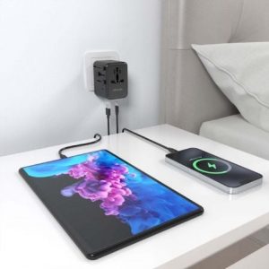 Cargador de pared universal gan para viaje aisens asps-2a3c09-bk/ toma de corriente universal/ 3xusb tipo-c/ 2xusb/ 35w