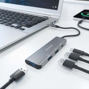 Hub usb tipo-c aisens a109-0762/ 3xusb/ 1xusb tipo-c/ gris