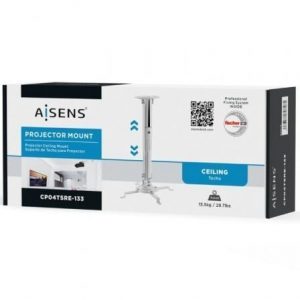 Soporte de techo para proyector aisens cp04tsre-133/ inclinable-extensible-giratorio/ hasta 13.5kg