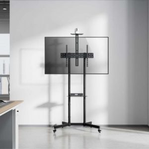 Soporte de suelo inclinable con ruedas/ soporte de cámara aisens ft70te-335 para tv 37"-70"/ hasta 45kg