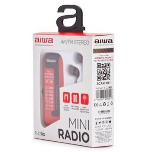 Radio portátil aiwa r-22rd/ con batería/ a pilas/ roja