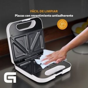 Sandwichera grunkel san-cc bl/ 750w/ para 2 sandwiches