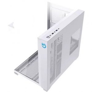 Caja gaming semitorre hiditec sky/ blanco