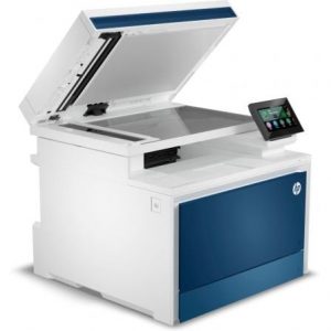 Multifunción láser color hp laserjet pro 4302fdn fax/ dúplex/ adf/ blanca y azul