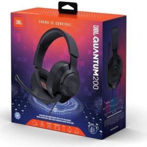 Auriculares gaming con micrófono jbl quantum 200/ jack 3.5/ negros
