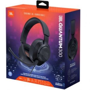 Auriculares gaming con micrófono jbl quantum 300/ jack 3.5/ negros