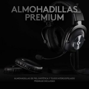Auriculares gaming con micrófono logitech g pro x/ jack 3.5/ usb/ negros