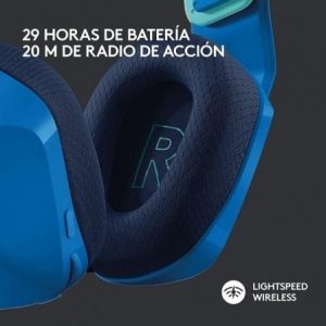 Auriculares gaming inalámbricos con micrófono logitech g733/ azules