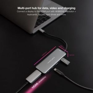 Docking tipo-c nanocable 10.16.1006/ 2xusb/ 1xhdmi 4k/ 2xusb tipo-c/ 1xusb tipo-c pd