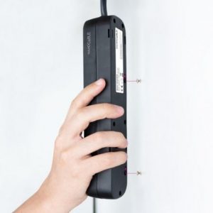 Regleta nanocable 10.38.0003-ns-bk/ 3 tomas de corriente/ cable 1.4m/ negra