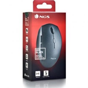 Ratón inalámbrico ngs bee black/ hasta 1600 dpi