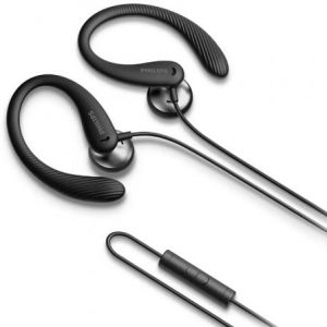Auriculares deportivos philips taa1105bk/ con micrófono/ jack 3.5/ negros