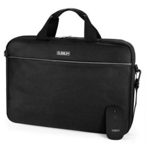 Maletín + ratón inalámbrico subblim select pack para portátiles hasta 15.6"/ cinta para trolley/ negro