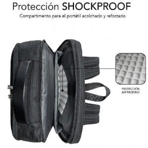 Mochila subblim business v2 ap backpack para portátiles hasta 15.6"/ puerto usb/ negra