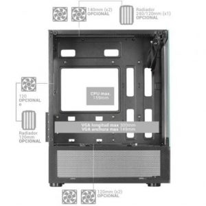 Caja gaming minitorre mars gaming mc-se/ rosa