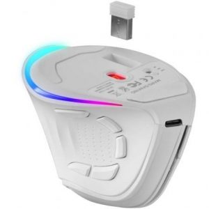 Ratón gaming vertical inalámbrico mars gaming mm-sk/ hasta 8400 dpi/ blanco