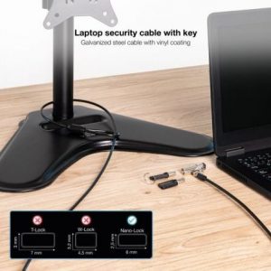 Cable de seguridad tipo nano para portátiles tooq tqclkc0045-g/ 1.5m