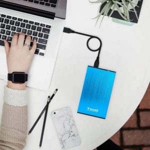 Caja externa para disco duro de 2.5" tooq tqe-2527bl/ usb 3.1