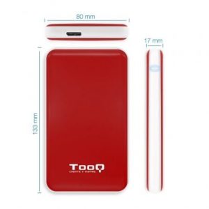 Caja externa para disco duro de 2.5" tooq tqe-2528r/ usb 3.1/ sin tornillos