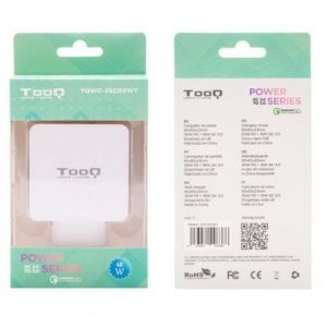 Cargador de pared tooq tqwc-2sc03wt/ 1xusb tipo-c/ 1xusb/ 48w