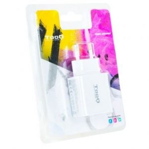 Cargador de pared tooq tqwc-2sc04wt/ 1xusb tipo-c/ 1xusb/ 20w