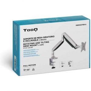 Soporte de mesa para monitor tooq db3032tnr-s/ giratorio/ inclinable/ hasta 9kg