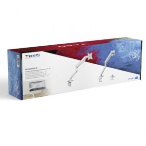 Soporte de mesa para monitor tooq db4032tnr-w/ giratorio/ inclinable/ hasta 9kg