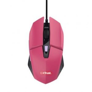 Ratón gaming trust gaming gxt 109 felox/ hasta 6400 dpi/ rosa