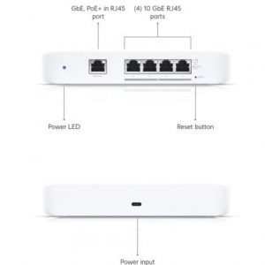Switch ubiquiti usw-flex-xg/ 5 puertos/ rj45 10gbe poe in