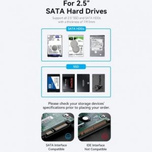 Caja externa para disco duro de 2.5" vention kpbb0/ usb 3.1/ sin tornillos