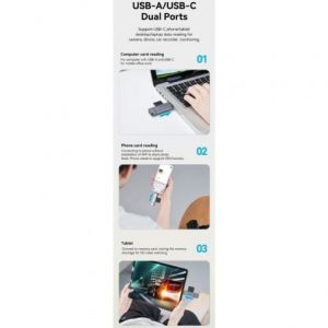 Lector de tarjetas externo vention cllh0/ usb 3.0/ usb tipo-c