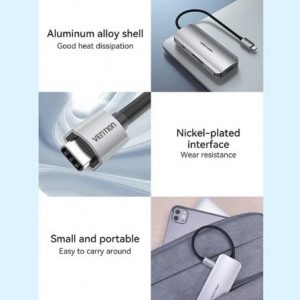 Docking usb tipo-c vention tojhb/ 1xhdmi/ 3xusb/ 1xusb tipo-c/ 1xlector tarjetas/ gris