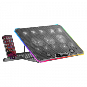 Soporte refrigerante mars gaming mnbc13 para portátiles hasta 17"/ iluminación led