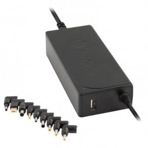 Cargador de portátil ngs w-70w/ 70w/ automático/ 9 conectores/ voltaje 18.5-20v/ 1 usb