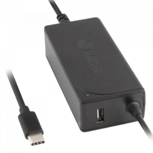 Cargador de portátil ngs w-65w type c/ 65w/ automático/ voltaje 12-20v/ 1 usb