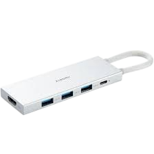 Docking usb 3.0 tipo-c xiaomi 5 en 1/ 3xusb/ 1xusb tipo-c pd/ 1xhdmi/ blanco