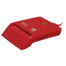 Lector de dni y tarjetas woxter combo pe26-148/ rojo/ usb 2.0