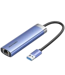 Hub usb 3.0 vention tgfsb/ 3xusb/ 1xrj45/ 1xusb tipo-c pd