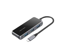 Docking usb 2.0 vention chpbb/ 3xusb/ 1xmicro usb pd/ 1xrj45/ negro