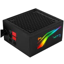 Fuente de alimentación aerocool lux rgb 550m/ 550w/ ventilador 12cm/ 80 plus bronze