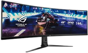 Monitor gaming ultrapanorámico curvo asus rog strix xg49vq 49"/ dual fhd/ 4ms/ 144hz/ va/ multimedia/ negro