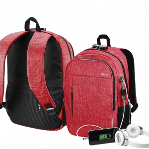 Mochila subblim urban lock para portátiles hasta 16"/ puerto usb/ antirrobo/ roja