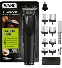 Cortabarbas wahl body groomer pro all in one/ con batería/ con cable/ 7 accesorios