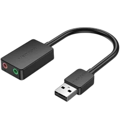 Tarjeta de sonido vention cdyb0/ 2.1/ negro