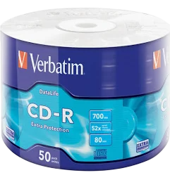 Cd-r verbatim datalife 52x/ tarrina-100uds