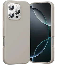 Funda silicona con magsafe vention kufm0-20/ compatible con iphone 15 plus/ gris grava