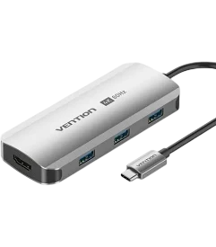 Docking usb tipo-c vention todhb/ 1xhdmi/ 3xusb/ 1xusb tipo-c pd/ gris